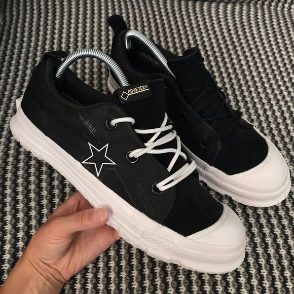 Converse One Star black low top platform goretex sneaker men’s 8.5/women’s 10.5 - Picture 1 of 12